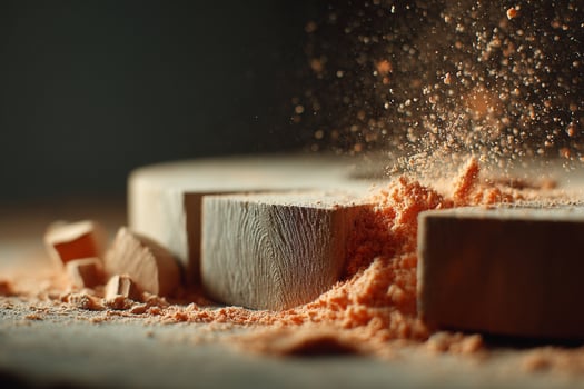 A pile of sand and wood on a table photo