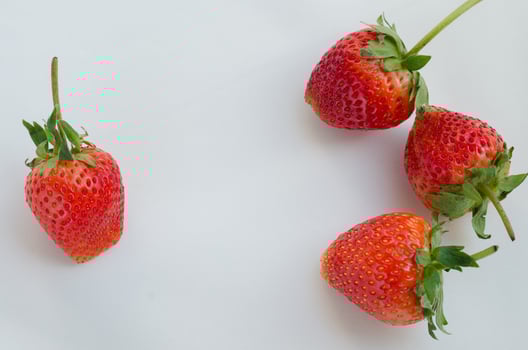 Fresh Red Strawberry on White Background photo