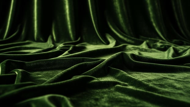 Green velvet fabric background photo