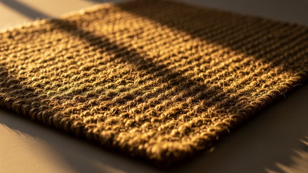A close up of a rug on a table photo