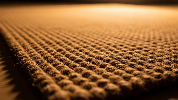 A close up of a rug with a light shining on it photo