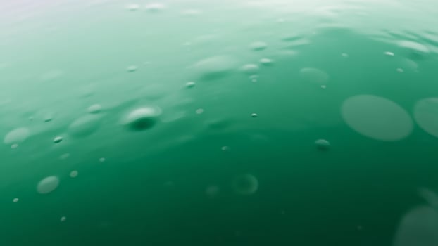 Water droplets on the surface of the water photo
