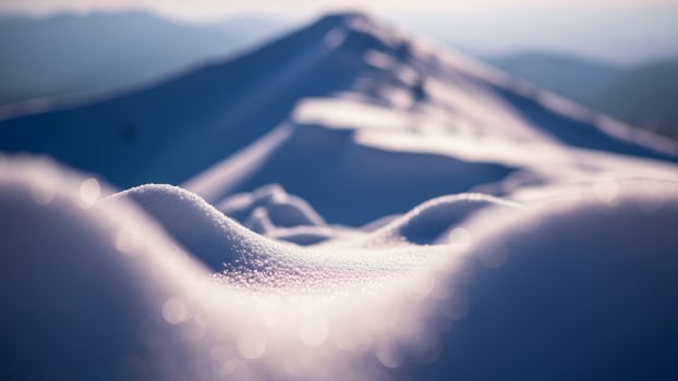A close up of snow on a mountain photo