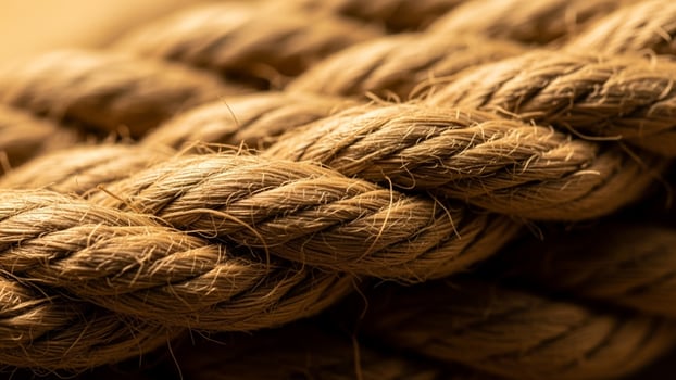 Close up of a rope on a wooden surface photo