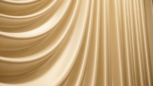 A close up of a curtain with a white background photo