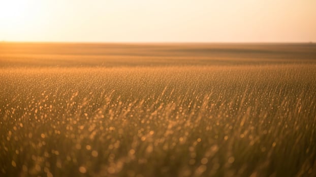 A field of tall grass at sunset photo