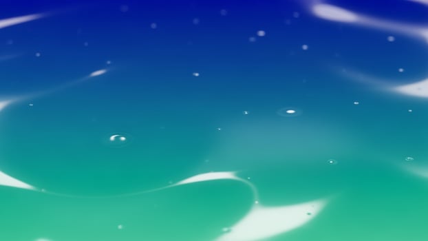 A blue and green background with a white wave photo