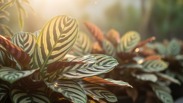 A plant with many different colored leaves photo