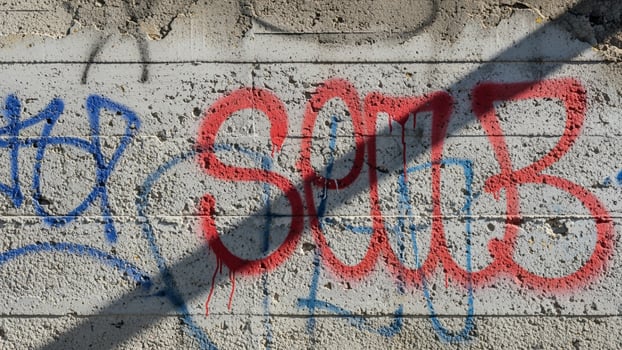Graffiti on a wall in the city of san francisco photo