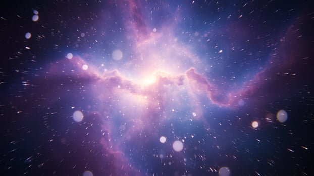Space nebula with stars and dust photo