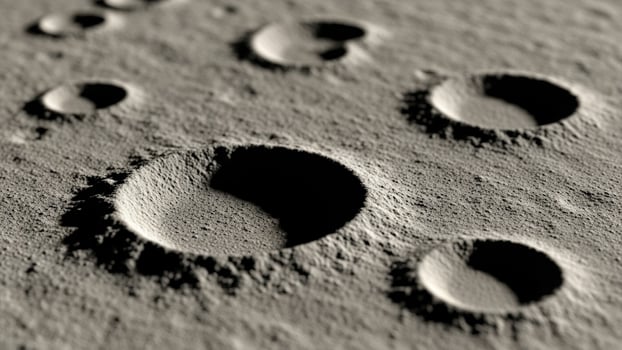 A close up of the surface of the moon photo