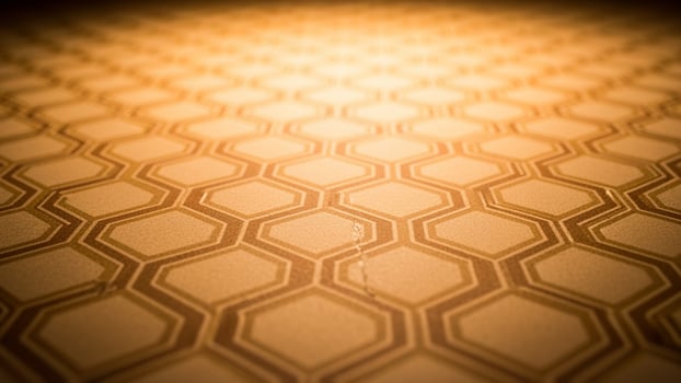 A close up of a patterned carpet photo