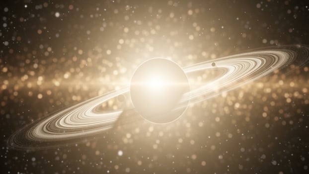 An image of a planet with a ring around it photo