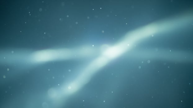 A blue light is shining in the dark photo