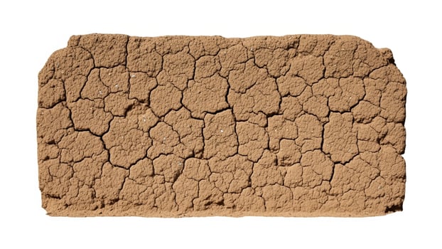 A piece of dry dirt on a white background photo