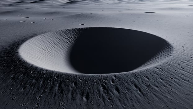 A large hole in the ground with a large hole in the middle photo