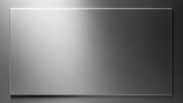 A metal plate with a silver background photo