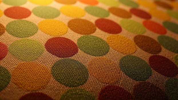 Colorful polka dot fabric background photo