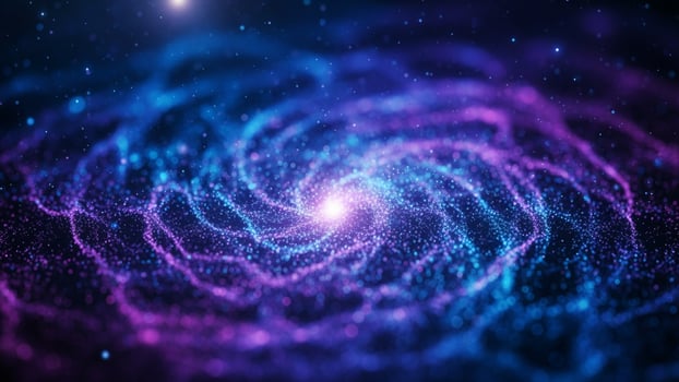 A spiral galaxy in space with stars photo