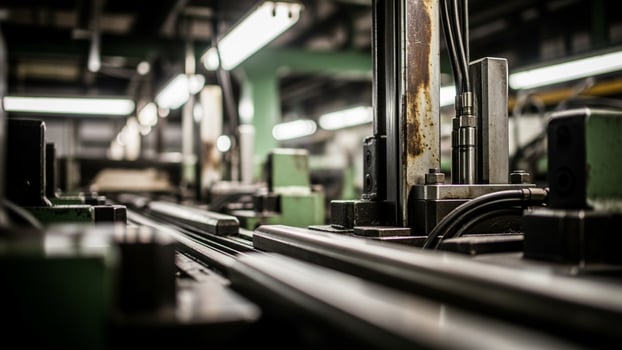 A factory with many machines and machinery photo