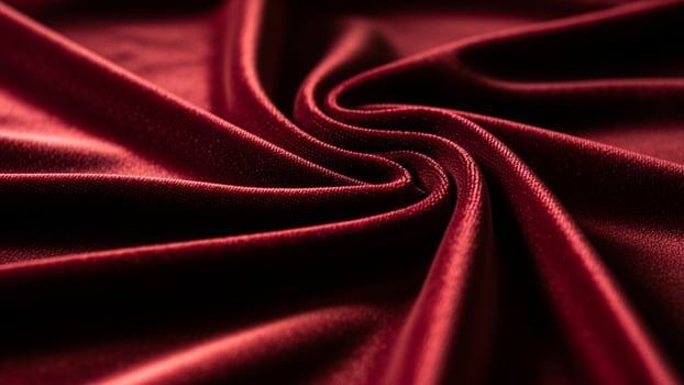 A close up of a red satin fabric . photo