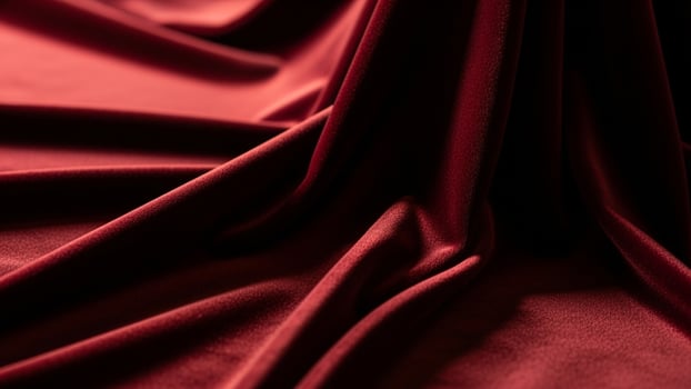 A close up of a red silk fabric abstractbackground photo