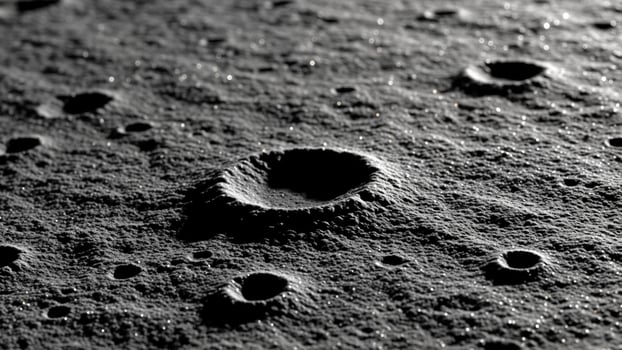 A black and white photo of a small hole in the ground