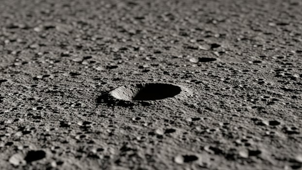 A hole in the surface of the moon photo