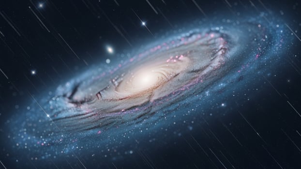 The andromeda galaxy in space photo