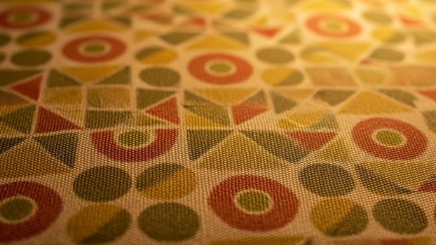 A close up of a colorful patterned fabric photo