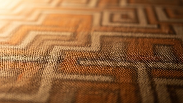 A close up of a brown and white patterned fabric photo