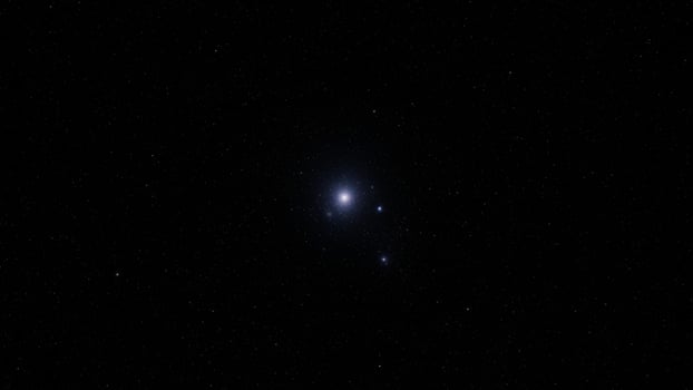 A large white object in the dark sky photo