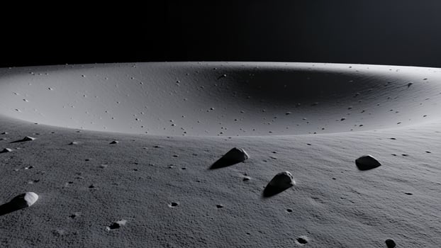 An image of a large crater on the surface of the moon photo