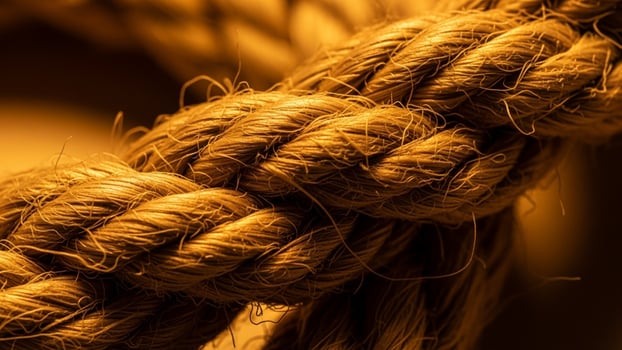 Close up of a rope with a brown background photo