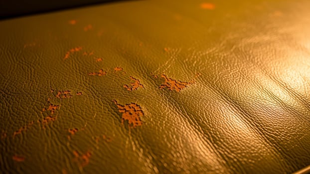 A close up of a leather seat photo