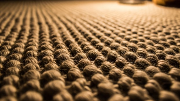 A close up of a rug with a candle on it photo