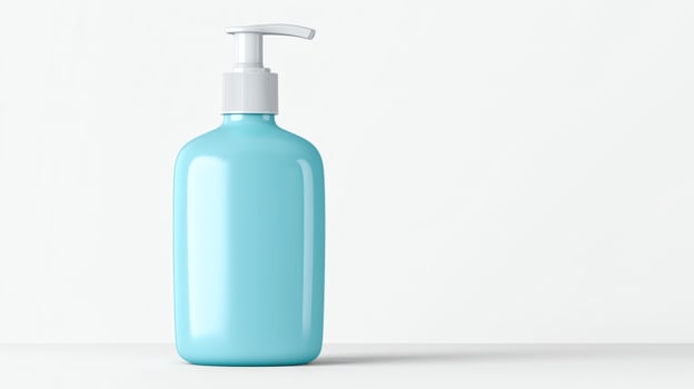 Blue Lotion Pump Bottle Mockup photo