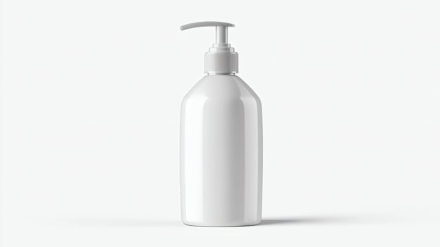 White Lotion Pump Bottle Mockup photo