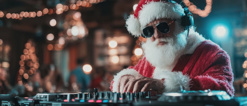 The DJ Santa Bringing Holiday Cheer with Music and Fun photo