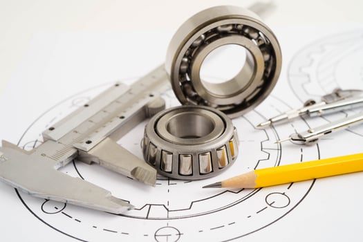Engineering and precision tools with metal ball bering, mechanical ind photo