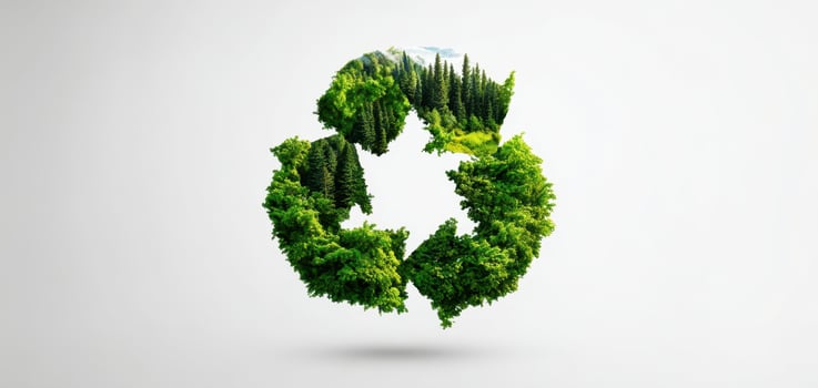 The Recycled Nature Symbol Representing Sustainability and Environmental Awareness photo