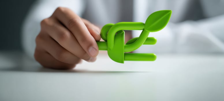 The Green Plug Symbolizing Sustainable Energy Solutions and Innovation photo