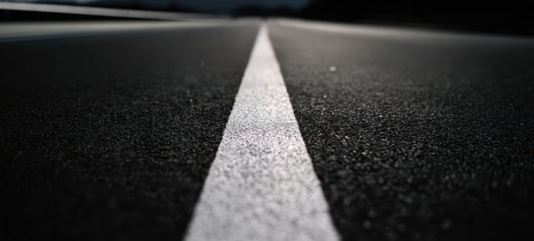 The road leading into the distance with striking lines and dramatic contrast. photo