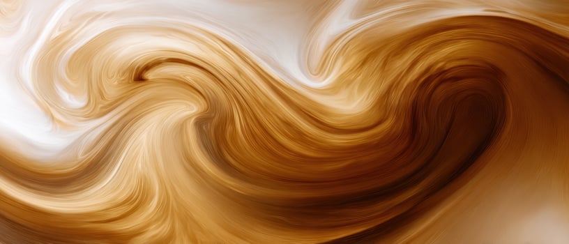 The swirling patterns of rich brown and cream in an abstract design photo