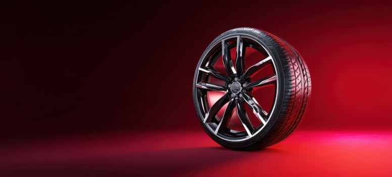 The stunning automotive wheel showcasing sleek design and modern craftsmanship. photo