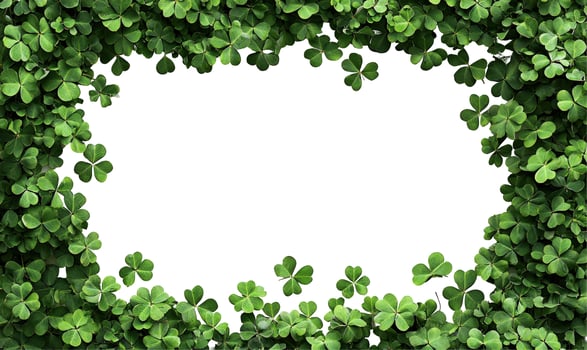 Shamrock clover leaf green frame border background texture symbol photo