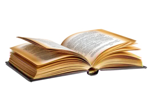 Open book with aged pages for study and reading photo