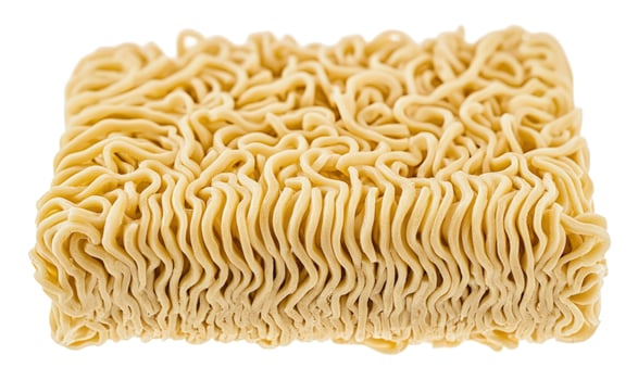 Dry instant noodles block food staple photo