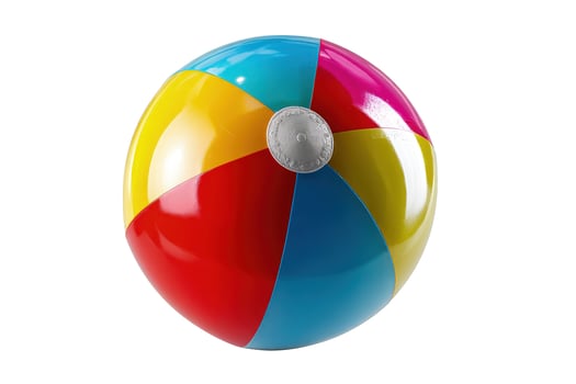 Colorful beach ball summer fun game leisure activity photo