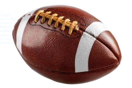 American football close up leather ball game day sport equipment photo
